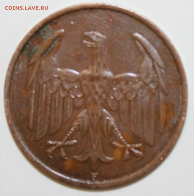 С 1 РУБ.ГЕРМАНИЯ 4 пфеннига 1932г."F" до 3.01 в 22-00 - IMG_5802.JPG