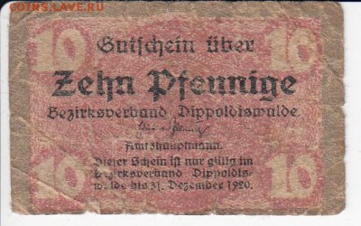 Нотгельд-Диппольдисвальде 10 пфеннигов 1920 г. до 03.01 - IMG_20181228_0005