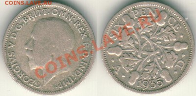 --Ag, Англия, 6 пенсов 1935 - до 21-00мск 01.06 - gb-6p-1935