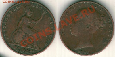 Англия, фартинг 1842 - до 21-00мск 01.06 - gb-f-1842
