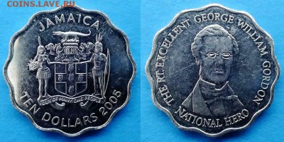 Ямайка - 10 долларов 2005 года до 4.01 - ямайка 10 долларов 2005 года