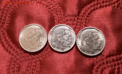 Германия. 2 рейхсмарки 1937-1939 гг. 3 шт. До 04.01.19. - 20181231_083105