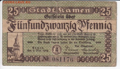 Нотгельд-Камен 25 пфеннигов 1919 г. до 06.01 в 22.00 - IMG_20181231_0001