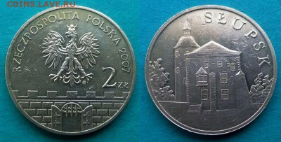 Польша - 2 злотых 2007 года (Слупск) до 8.01 - польша 2 злт 2007 слупск