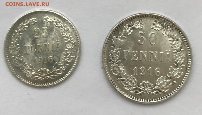 25 пенни и 50 пенни 1916 г  До 8.01.2019 22.00 по МСК - 9BDDEF2D-6002-4693-B1B7-4B0BF940E689