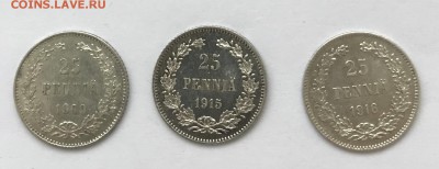 25 пенни 1909, 1915, 1916 гг До 8.1.2019 22.00 по МСК - 794C4A65-D31C-411B-B83C-02D9FAC89DFF