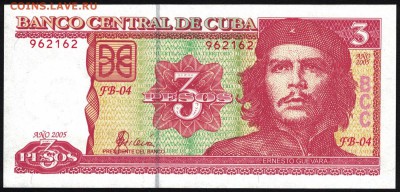 Куба 3 песо 2005 unc 09.01.19. 22:00 мск - 2