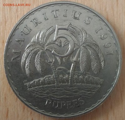 Маврикий 5 рупий 1991 - P_20190103_144640