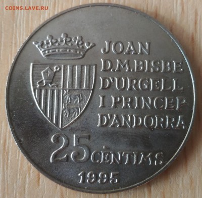 Андора 25 сантимов ФАО 50 лет 1995 - Андора 25 сантимов ФАО 1995 аверс