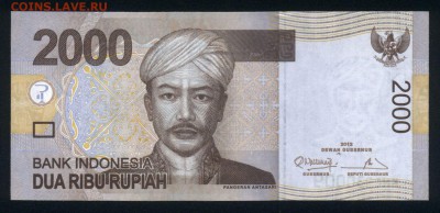 Индонезия 2000 рупий 2012 unc 10.01.19. 22:00 мск - 2