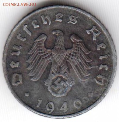 Германия 5 пфеннигов 1940 г. А до 24.00 10.01.19 г. - 007