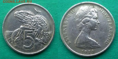 Новая Зеландия - 5 центов 1970 года до 10.01 - новая зеландия 5 центов 1970 года
