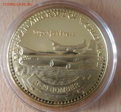 США ВВС памятная медаль самолеты II мировой войны В-29 - США ВВС самолеты второй мировой войны В29 реверс
