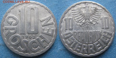 34.Монеты Австрии 1851-1995г. - 34.29. -Австрия 10 грошен 1963    160-к45-10078