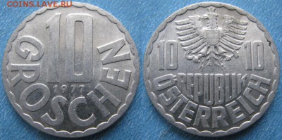 34.Монеты Австрии 1851-1995г. - 34.31. -Австрия 10 грошен 1977    160-к45-10072