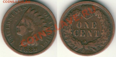 США, 1 цент 1887 - до 21-00мск 01.06 - usa-1c-1889
