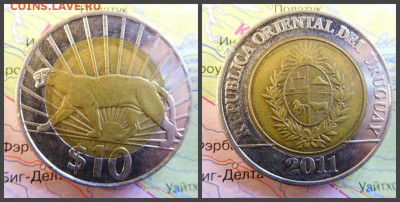 Уругвай 10 песо, 2011 - 2