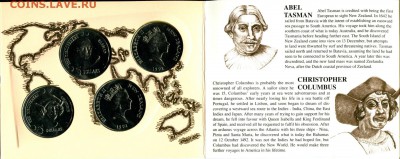 Н.Зеландия набор 5$ 4шт. 1992 Первооткрыватели до 09.01.19 - NZ-5$-1992-2