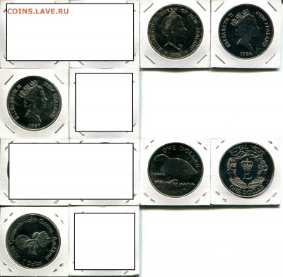 Н.Зеландия 1$ разные по ФИКСу до 09.01.19 22-00 мск - NZ 1$ 1970-90 dif4