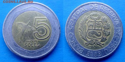 Перу - 5 новых солей 2009 года (БИМ) до 12.01 - перу 5 новых солей 2009 года (БИМ)