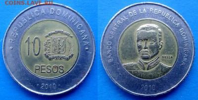 Доминикана - 10 песо 2010 года (БИМ) до 12.01 - доминикана 10 песо 2010 года (БИМ)