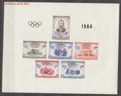 Гондурас 1964 надпечатка блок ол игры - 495