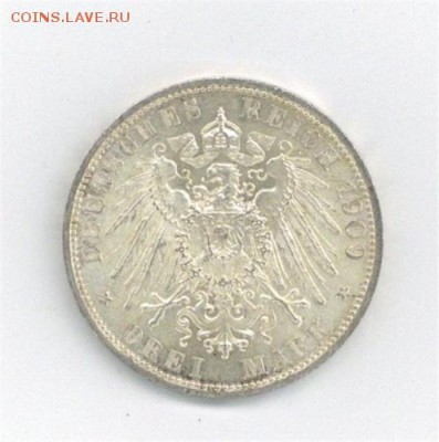 3 марки 1909 г. помогите оценить . - Schwarzburg-Sondershausen 3 mark 1909 (8) - r - 109,78 eur