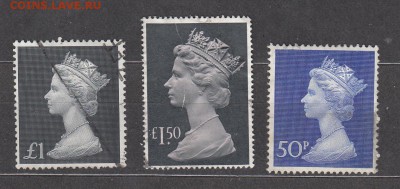 Великобритания  королева 3м 50п;1ф;1,5фунта - 509