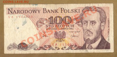ПОЛЬША 100-ЗЛОТЫХ.     ДО.05.06.11-22:00 МСК. - 100-ЗЛОТЫХ 1986