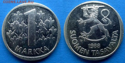 Финляндия - 1 марка 1988 года до 13.01 - финляндия 1 марка 1988 года