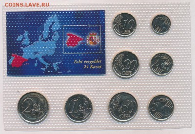 Набор ЕВРО Испании, 8шт., упаковка, позолота 2002 до 14.01 - 4295+