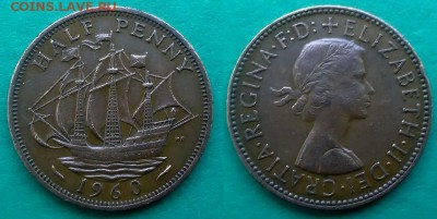 2 пенни 1960 года до 13.01 - великобритания 1.2 пенни 1960 года