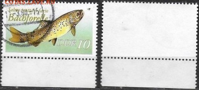 ГДР 1988. ФИКС. Mi DD 3096IIv. Рыбы - Mi DD3096IIv