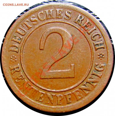 A19 Германия 2 рентных пфеннига 1924E до 07.06 в 21°° - A19 2 1924e_1