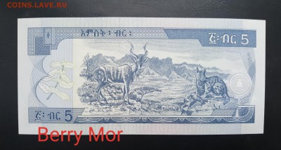 ЭФИОПИЯ 5 бырр 2009г., ДО 14.01. - Эфиопия 5 бырр 2009г., В.(1)