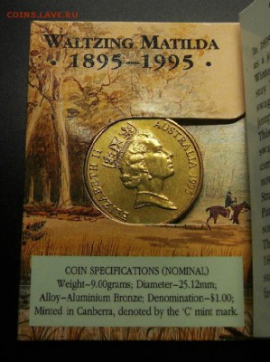 Австралия – 1 доллар (1995) Вальсируя с Матильдой до 12.01. - Австралия – 1 доллар (1995) Вальсируя с Матильдой А.JPG