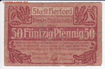 Нотгельд-Херфорд 50 пфеннигов 1920 г. до  16.01 в 22.00 - IMG_20190110_0001