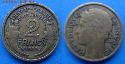 Франция - 2 франка 1933 года до 17.01 - франция 2 франка 1933 года