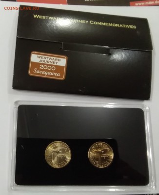 Набор. Сакагавея. 2000. 2 монеты. В пластиковой кор+ картон - IMG_20190111_160836