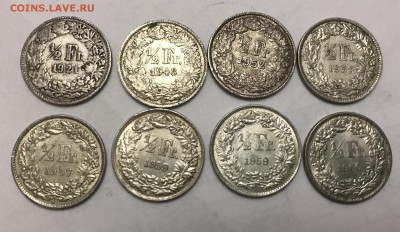 2 франка Швейцария подборка 8 шт до 21.00 13.01.2019 - 7846C916-2E0B-4A16-A2B4-3CE70D567461