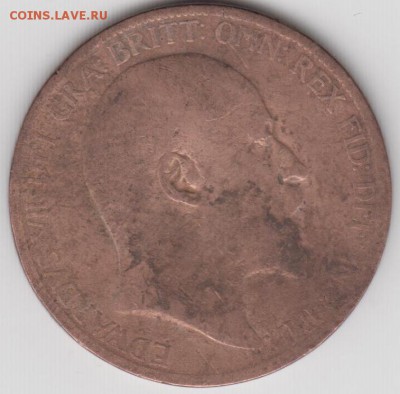 Великобритания 1 пенни 1902 г. до 24.00 18.01.19 г. - 045