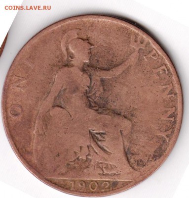 Великобритания 1 пенни 1902 г. до 24.00 18.01.19 г. - 068