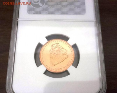 2 пенса 2009 Остров Гоф. реверс от монеты Столтенхоф сертифи - 2