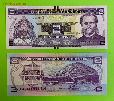 2 лемпира Гондурас UNC пресс - C405D58B-CE74-4902-A37E-7196FEFFED65