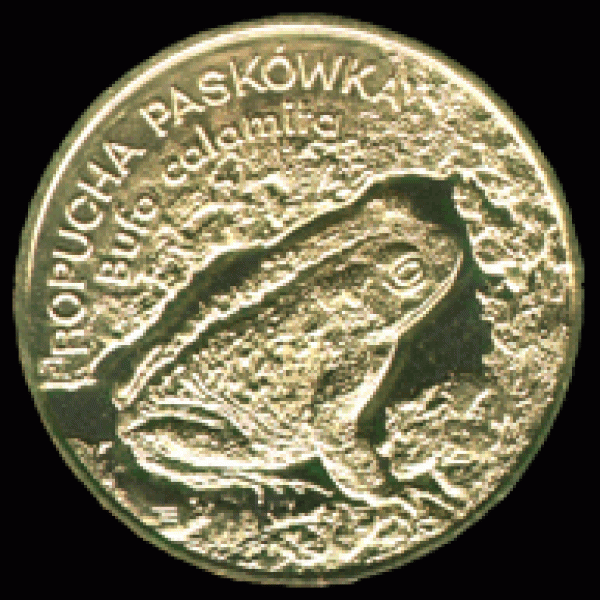 Лот №2 Польша 2 злотых 1998г. Лягушка - 1998_2zl_ropucha_r