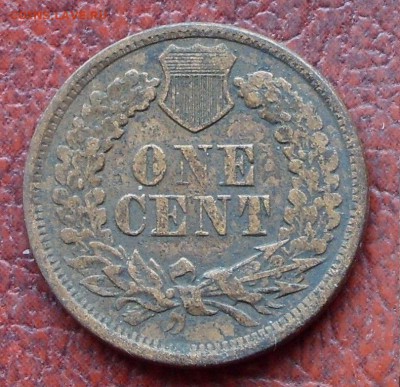 США 1 цент 1865, шт. Fancy 5 (нечастая), до 18.01 - лот 4-2