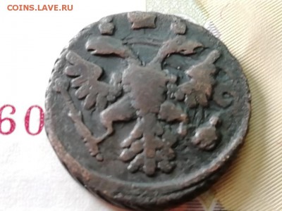 Полушка 1738 года - перечекан с чего?... - Полушка 1738 перечекан -2