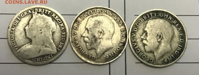 3 монеты Великобритания 3 пенса - DBEA1C36-3D3A-4F3A-B42E-D90140F8D42A