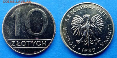 Польша - 10 злотых (латунь) 1989 года до 20.01 - польша 10 злотых 1989 года латунь