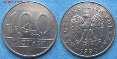 Польша 100 злотых 1990 до 22-01-19 в 22:00 - Польша 100 злотых 1990    170-АС39-3848